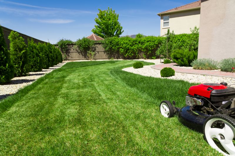 Customer enjoying a well-maintained yard